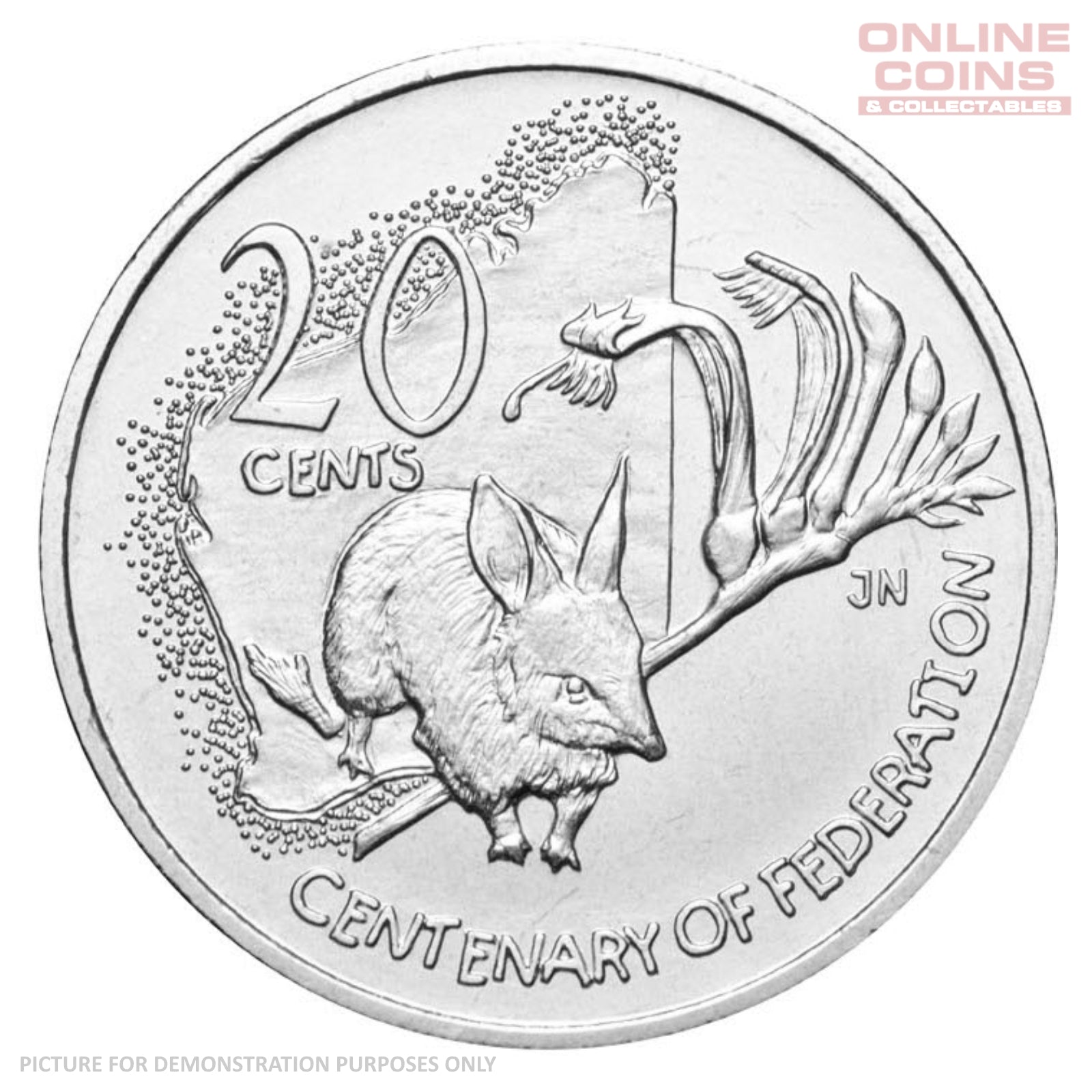 2001 RAM Centenary of Federation 20c Circulating Coin - WESTERN AUSTRALIA